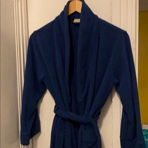 Boys LL BEAN blue fleece bathrobe